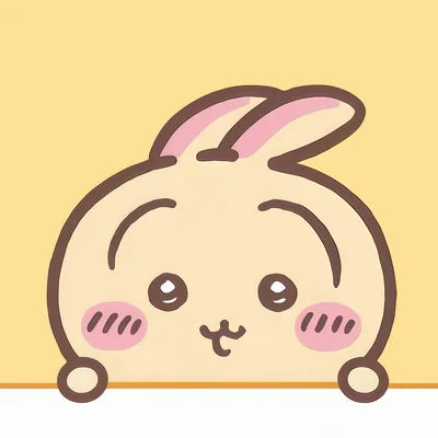 ちいかわのうさぎがひょっこり顔を出すかわいいSNSアイコン