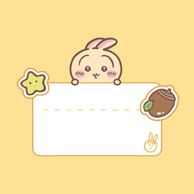 メモボードからひょっこり顔を出す可愛いうさぎのSNSアイコン