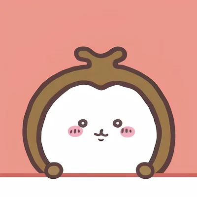 がま口財布からひょっこり顔を出すかわいいちいかわペアアイコン