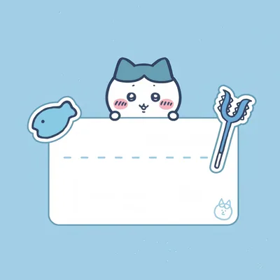 メモフレームからひょっこり顔を出すハチワレの可愛いSNSアイコン