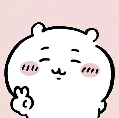 嬉しそうに目を細めてほほ笑むちいかわSNSアイコン