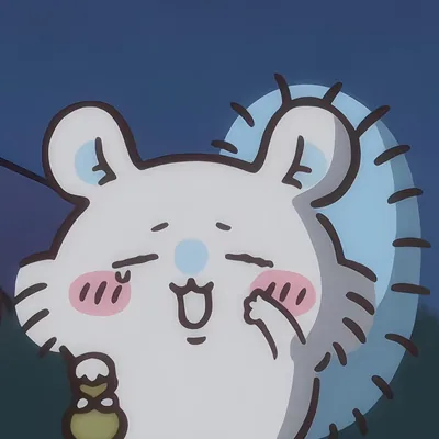 目を細めて嬉しそうにあくびをするモモンガの可愛いプロフィール画像