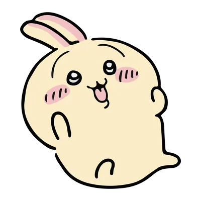 楽しそうに舌を出して寝転ぶ可愛いうさぎの透過PNG