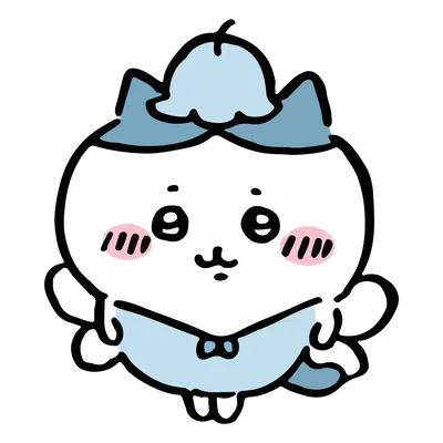 花の妖精姿で微笑む可愛いハチワレのキャラクター素材