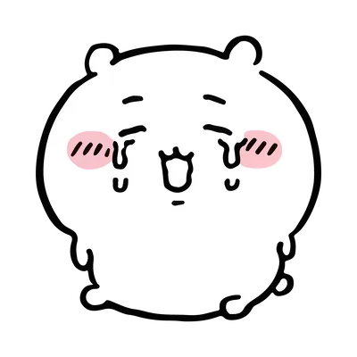 涙を流して大泣きする可愛いちいかわキャラクター素材