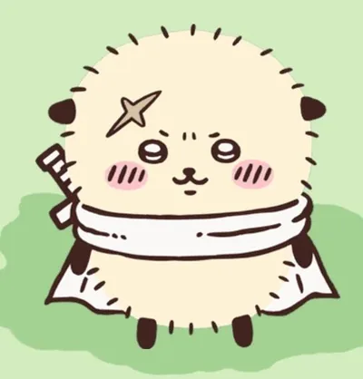 白いマントと剣を背負ったかっこいいラッコのペアアイコン