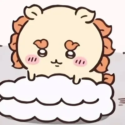 ふわふわの雲に乗るかわいいシーサーのちいかわプロフィール画像