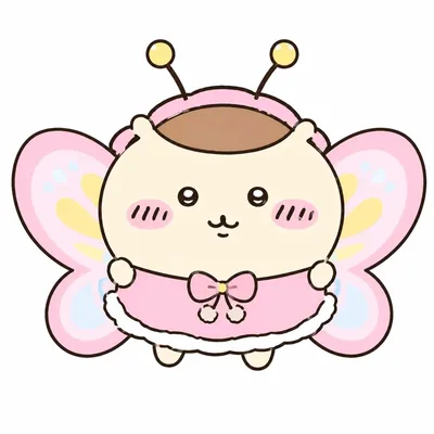 ピンクの蝶々コスプレ姿がかわいいくりまんじゅうペアアイコン