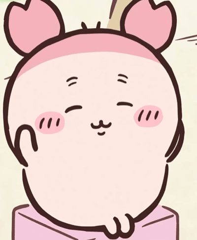 古本屋が目を細めてにっこり照れ笑いしている可愛いGIF