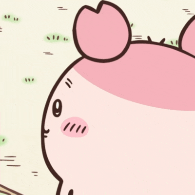 草原を元気に進む可愛い古本屋の横顔アニメーションGIF