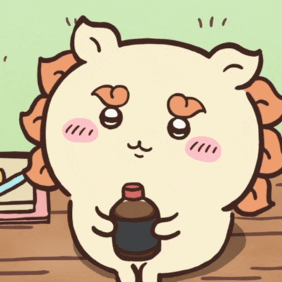 영양제 병을 두 손으로 쥐고 힘을 내는 귀여운 시사 리액션 GIF