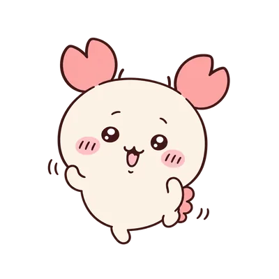 Furuhonya dancing happily with cute crab ears sticker PNG Image