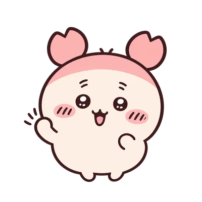 Cute smiling Furuhonya happily waving hand sticker Transparent PNG