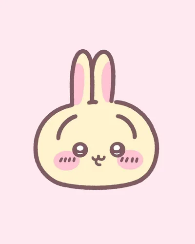 うるうるおめめとピンクのほっぺが可愛いうさぎのSNSアイコン