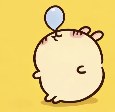 鼻ちょうちんを膨らませて眠るうさぎの可愛いアイコン