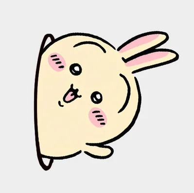 从画面边缘探出头倒着笑的可爱乌萨奇头像