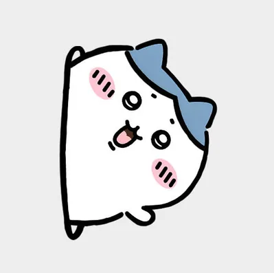 Cute Hachiware peeking out happily with an excited open mouth Avatar