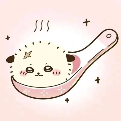 Cute Rakko dumpling lying on a steaming soup spoon Profile Picture