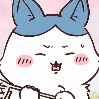 Cute Hachiware sweating with an awkward smile profile Icon