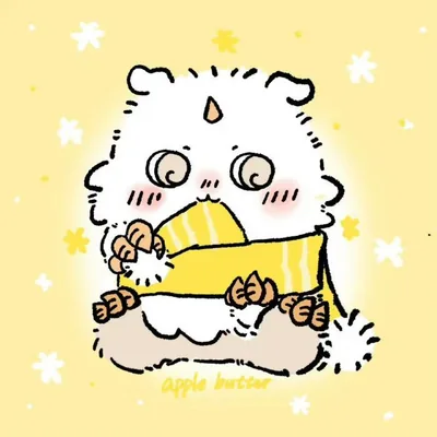 Cute Aoko wearing a yellow scarf in winter snow Chiikawa Profile Picture
