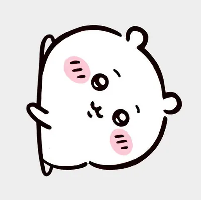 Cute Chiikawa leaning sideways against the edge with blushing cheeks Avatar