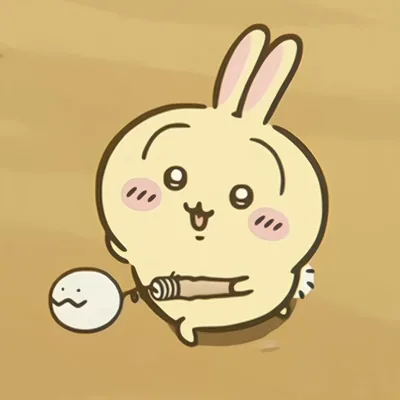 Cute Usagi holding a stick and looking curious Chiikawa Avatar