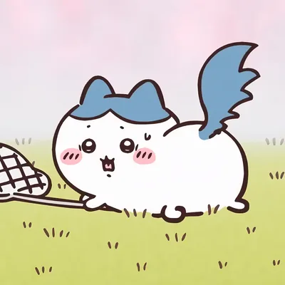 Cute Hachiware crawling on the grass with a bug net Avatar