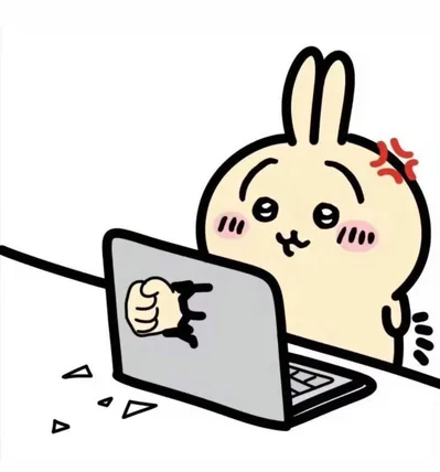 Angry Usagi furiously typing with a rage mark cute Profile Picture