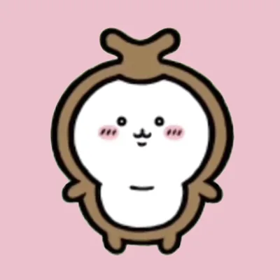 ピンクの背景で微笑む可愛いちいかぶのSNSアイコン