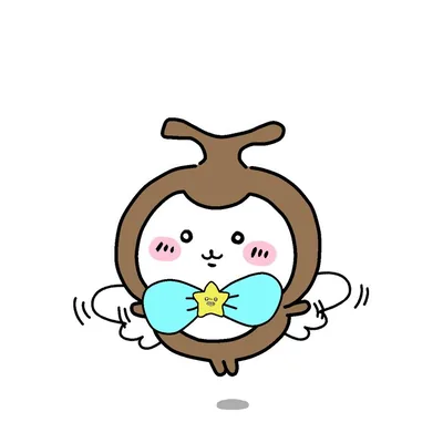 青いリボンをつけて羽ばたくちいかぶのアイコン
