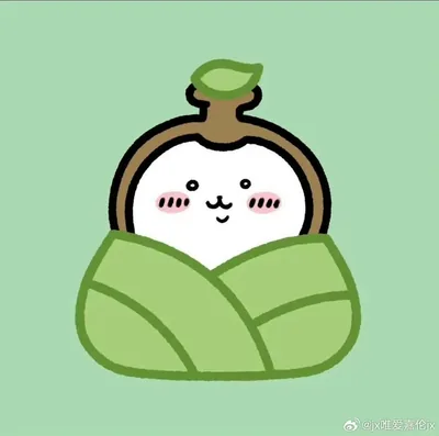 笹の葉に包まれた笑顔がかわいいくりまんじゅうのSNSアイコン