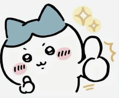 Confident Hachiware giving a sparkling thumbs up Chiikawa profile Icon