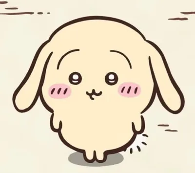 Cute Usagi with droopy floppy ears and blushing cheeks Chiikawa Avatar