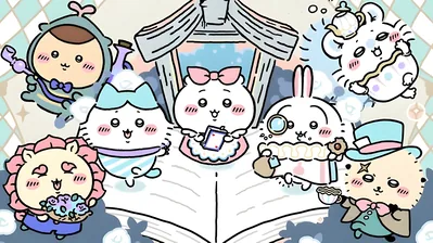 Chiikawa, Hachiware, and Usagi in fairy tale storybook world for PC Wallpaper