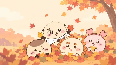 ラッコとくりまんじゅう、シーサーに古本屋が紅葉を楽しむ秋のPC高画質壁紙