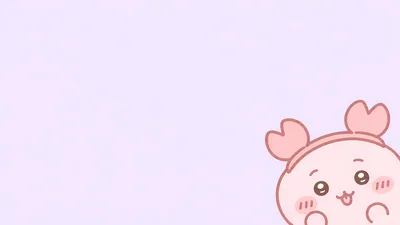 Cute Furuhonya peeking from the corner pastel background for PC Wallpaper