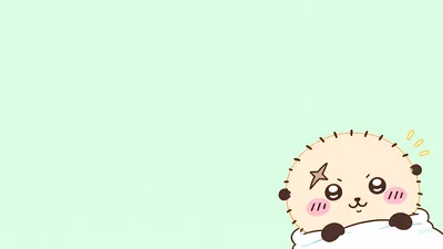お布団から顔を出す可愛いラッコのシンプル緑PC壁紙