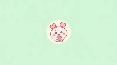 本を抱えた可愛い古本屋のシンプル緑背景PC高画質壁紙