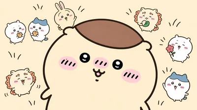 くりまんじゅうをちいかわやハチワレたちが囲む可愛いPC待ち受け