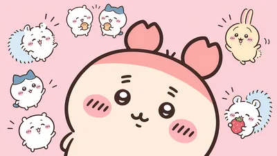 古本屋とちいかわ、ハチワレ、モモンガたちが大集合した可愛いPC壁紙