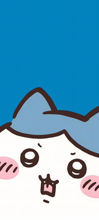 위를 올려다보는 귀여운 하치와레 얼굴 클로즈업 스마트폰 고화질 배경화면