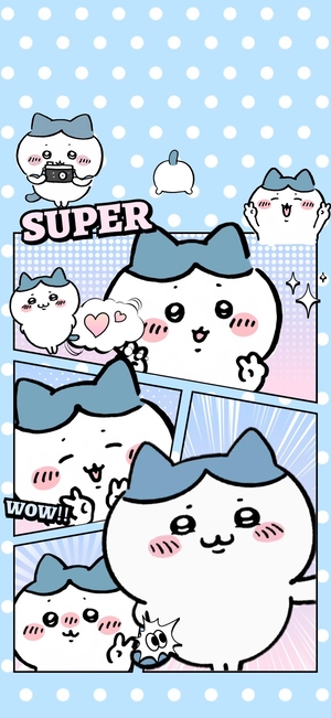 吉伊卡哇角色们的漫画风可爱互动 - 吉伊卡哇壁纸